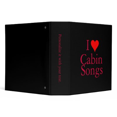Bluegrass Music: I (heart) Cabin Songs Vinyl Binder by willowdewisp
