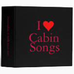 Bluegrass Music: I (heart) Cabin Songs Vinyl Binder