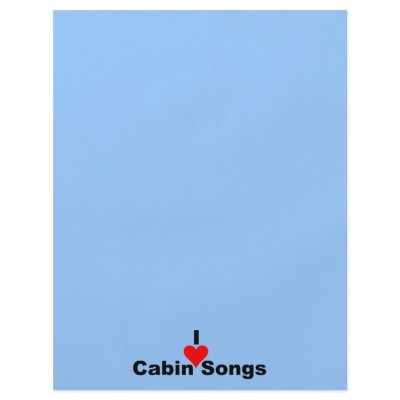 Bluegrass Music: I (heart) Cabin Songs Personalized Flyer by willowdewisp