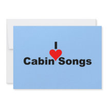Bluegrass Music: I (heart) Cabin Songs Personalized Invite