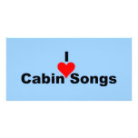 Bluegrass Music: I (heart) Cabin Songs Custom Photo Card