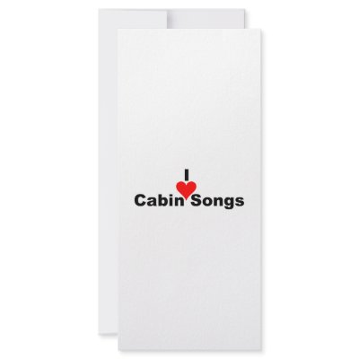 Bluegrass Music: I (heart) Cabin Songs Rack Card Template by willowdewisp