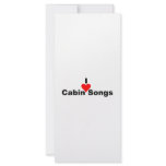 Bluegrass Music: I (heart) Cabin Songs Rack Card Template
