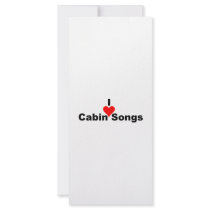 Bluegrass Music: I (heart) Cabin Songs Rack Card Template