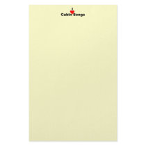 Bluegrass Music: I (heart) Cabin Songs Personalized Stationery