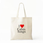 Bluegrass Music: I (heart) Cabin Songs Tote Bag
