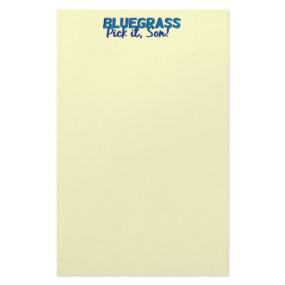 Bluegrass: Pick it, Son! Customized Stationery by willowdewisp