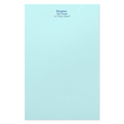 Bluegrass: Sad Songs At Warp Speed Custom Stationery by willowdewisp