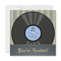 Bluegrass Vintage Vinyl Record Party Invitations