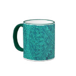 bluegreen print mug