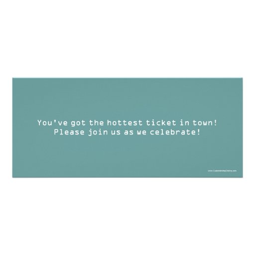 BlueGreen Ticket Invitations