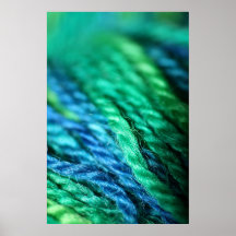 BlueGreenWool Posters