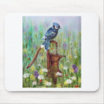 Bluejay: Peaceful Perch Mouse Pads