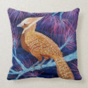Bluejay turned Thrush by Wendy C Allen Throw Pillow