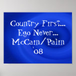 blueoceanswirl, Country First...Ego Never...McC... Poster