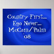 blueoceanswirl, Country First...Ego Never...McC... Poster