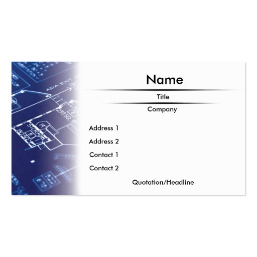 Blueprint Business Card (front side)