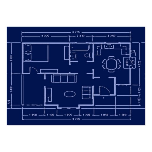 blueprint - house plan business card (front side)
