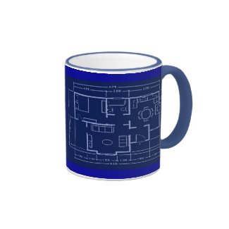 blueprint - house plan ringer coffee mug