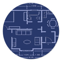 blueprint - house plan sticker