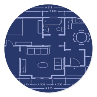 blueprint - house plan sticker