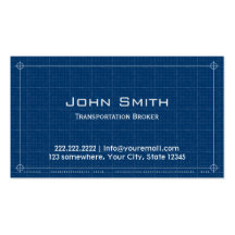 Blueprint Transportation Broker Business Card