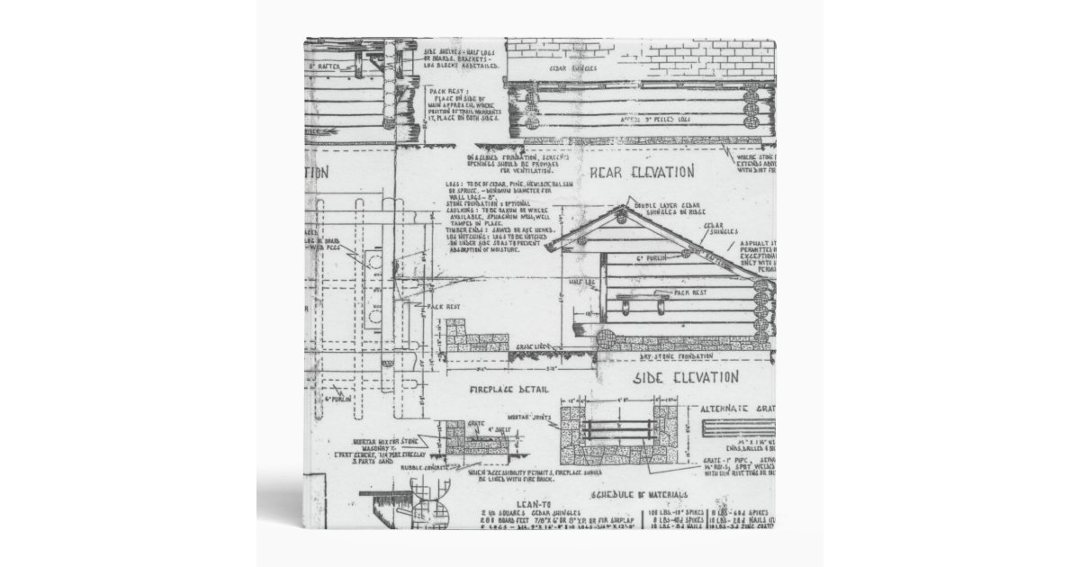 Blueprints 3 Ring Binder Zazzle