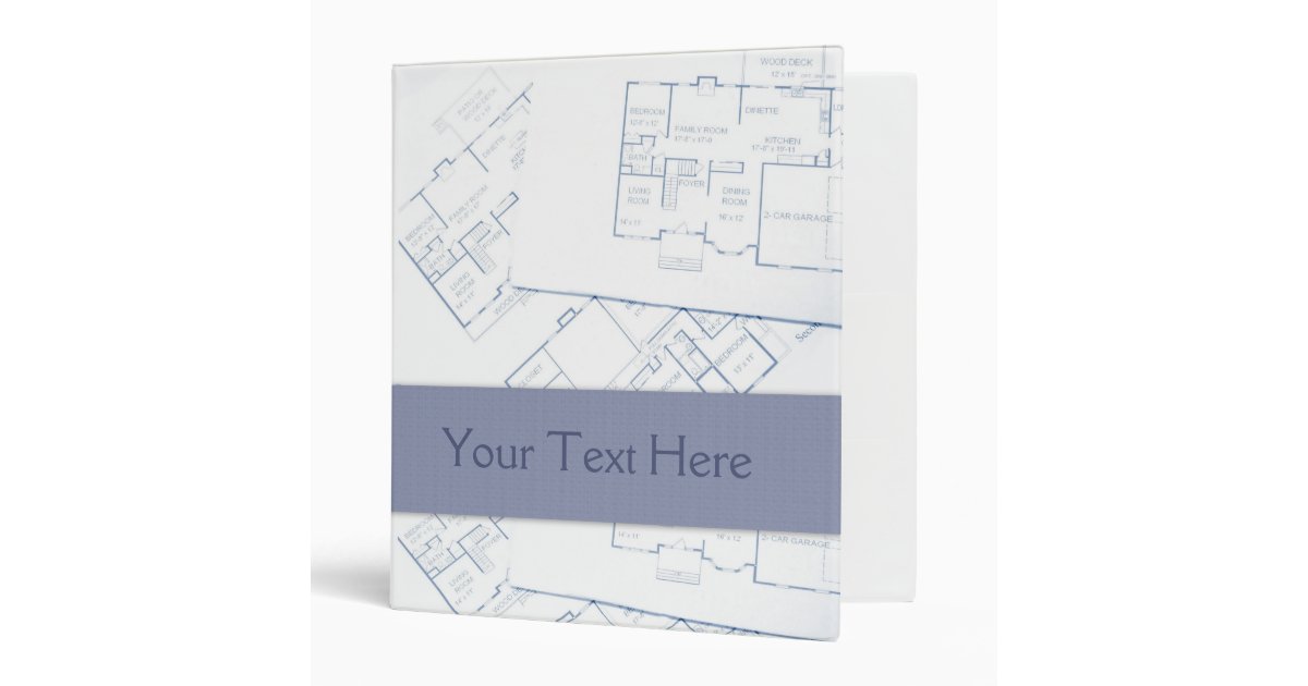 Blueprints Binder Zazzle