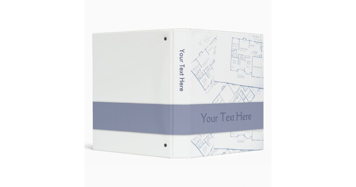 Blueprints Binder Zazzle