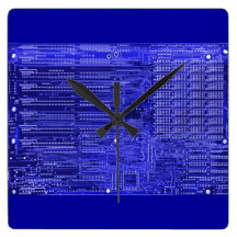 blueray - electronic circuit board wallclocks