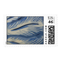 Blues Abstrat Postage Stamp