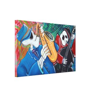 Blues Band Stretched Canvas Print