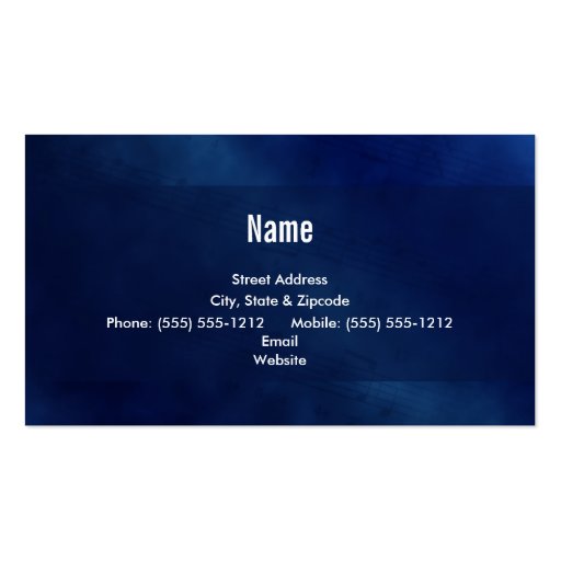 Blues Business Card (front side)
