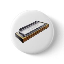 Blues Harmonica - Button