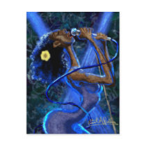 Blues in Rhapsody Postcard by E_A_Richburg Blues in Rhapsody Postcard