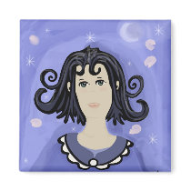 Blues in the Night Square Magnet by elledeegee Blues in the Night Square Magnet