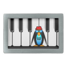 blues man rectangular belt buckles