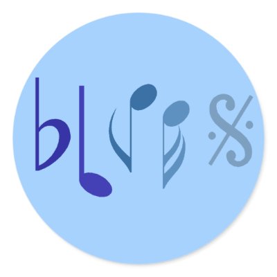 Blues Music Notes Sticker by oldrockerdude
