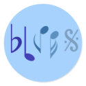 Blues Music Notes Sticker