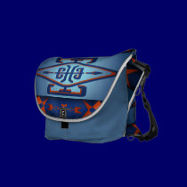 Blues n Orange Design Rickshaw Messenger Bag messenger bags