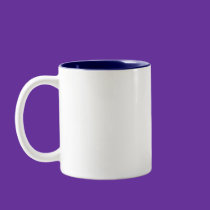 blues painted  skull mug