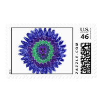 blues painted skull postage stamp by Jeanniec blues painted skull postage stamp