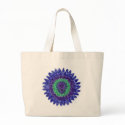 blues painted skull tote bag by Jeanniec blues painted skull tote bag