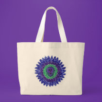 blues painted  skull tote bag bags