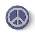 Blues Peace Sign Button by IArtist40 Blues Peace Sign Button
