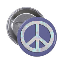 Blues Peace Sign Button