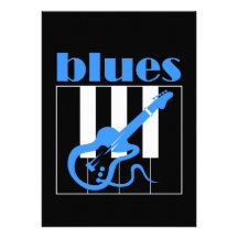 blues personalized invitations