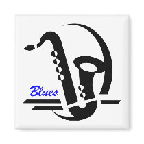 Blues Sax magnets by jazzbluesboutique Blues Sax magnets