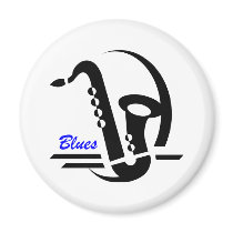 Blues Sax magnets by jazzbluesboutique Blues Sax magnets
