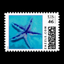 Blues Starfish postage by ArtByLindaLou Blues Starfish postage